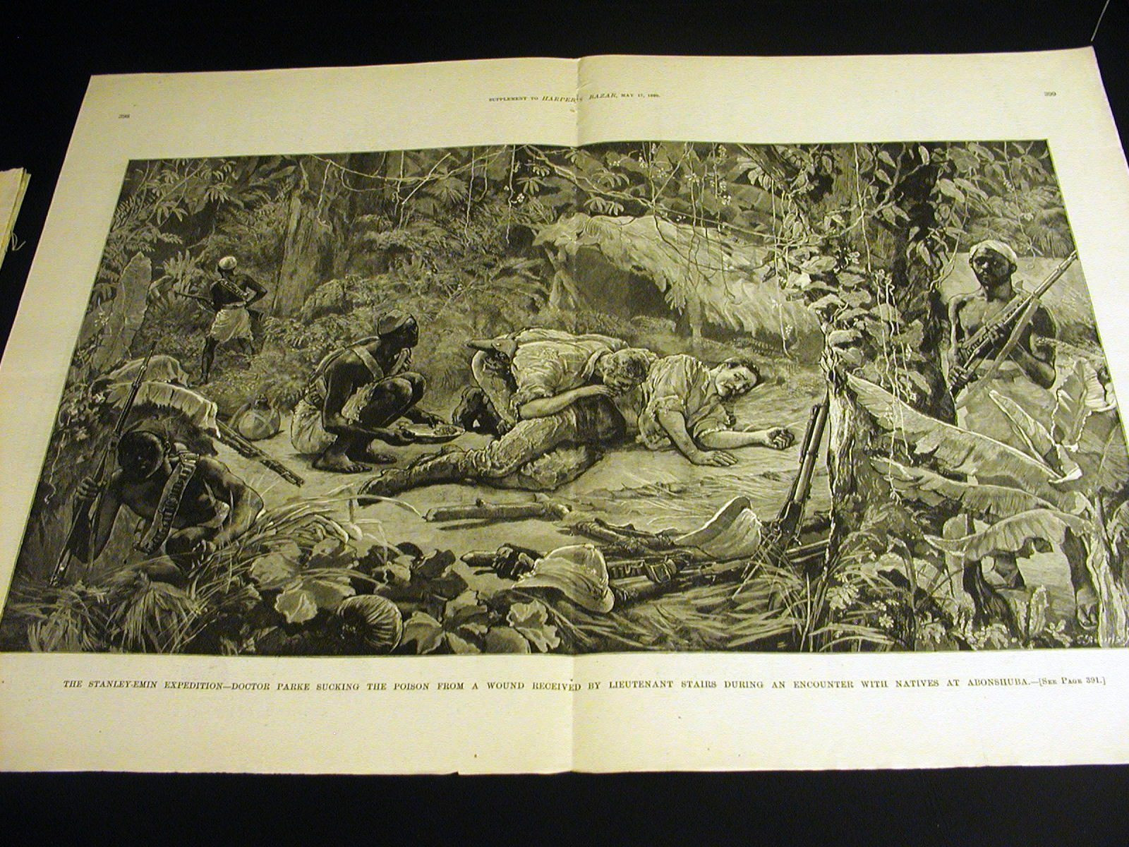 Stanley-Emin Expedition Abonshuba DR. PARKE SUCKS POISON WOUND1890 Large Print