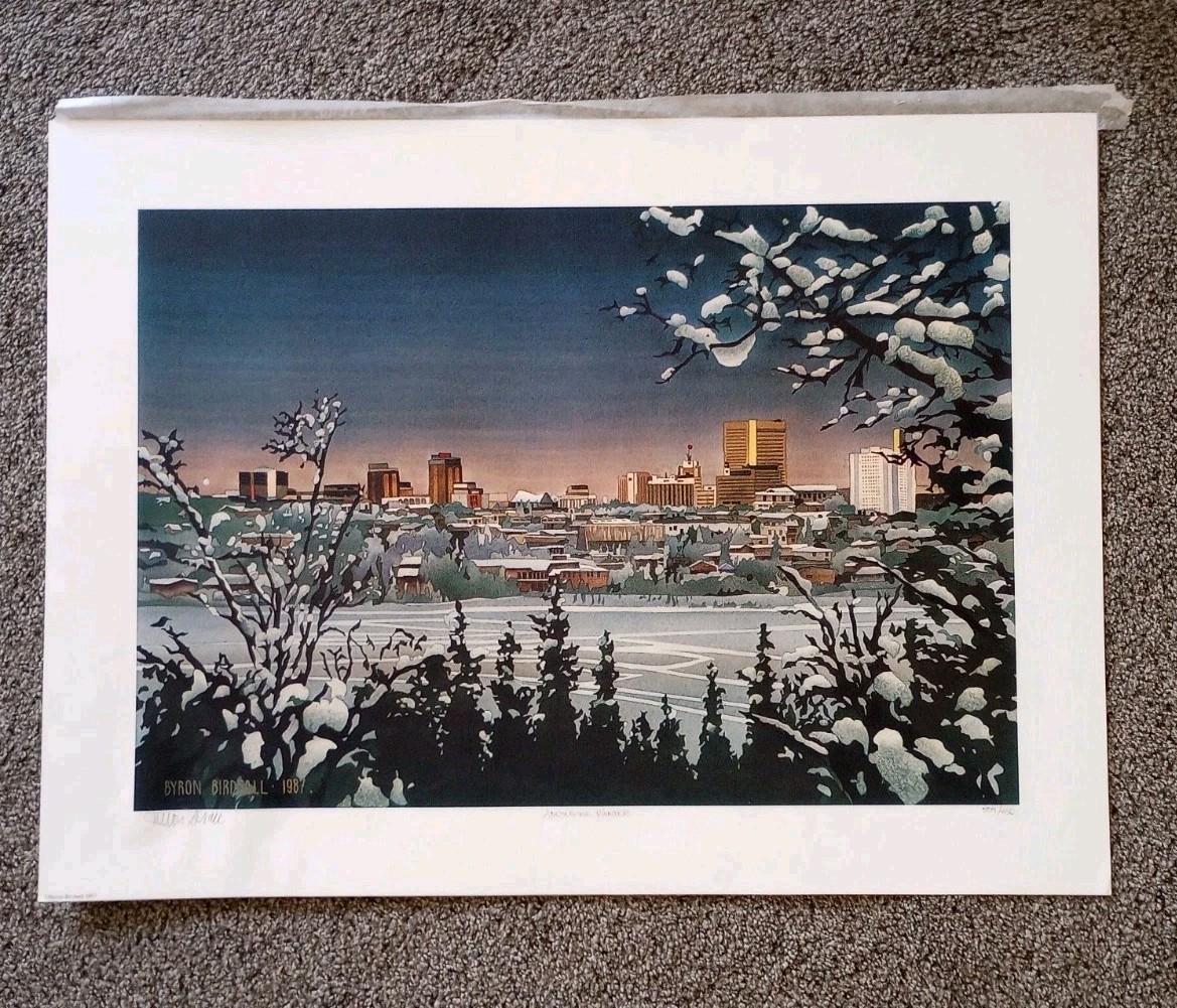 Byron Birdsall “Anchorage Winter” 1987 Alaska Art Print Signed/Numbered #559/950