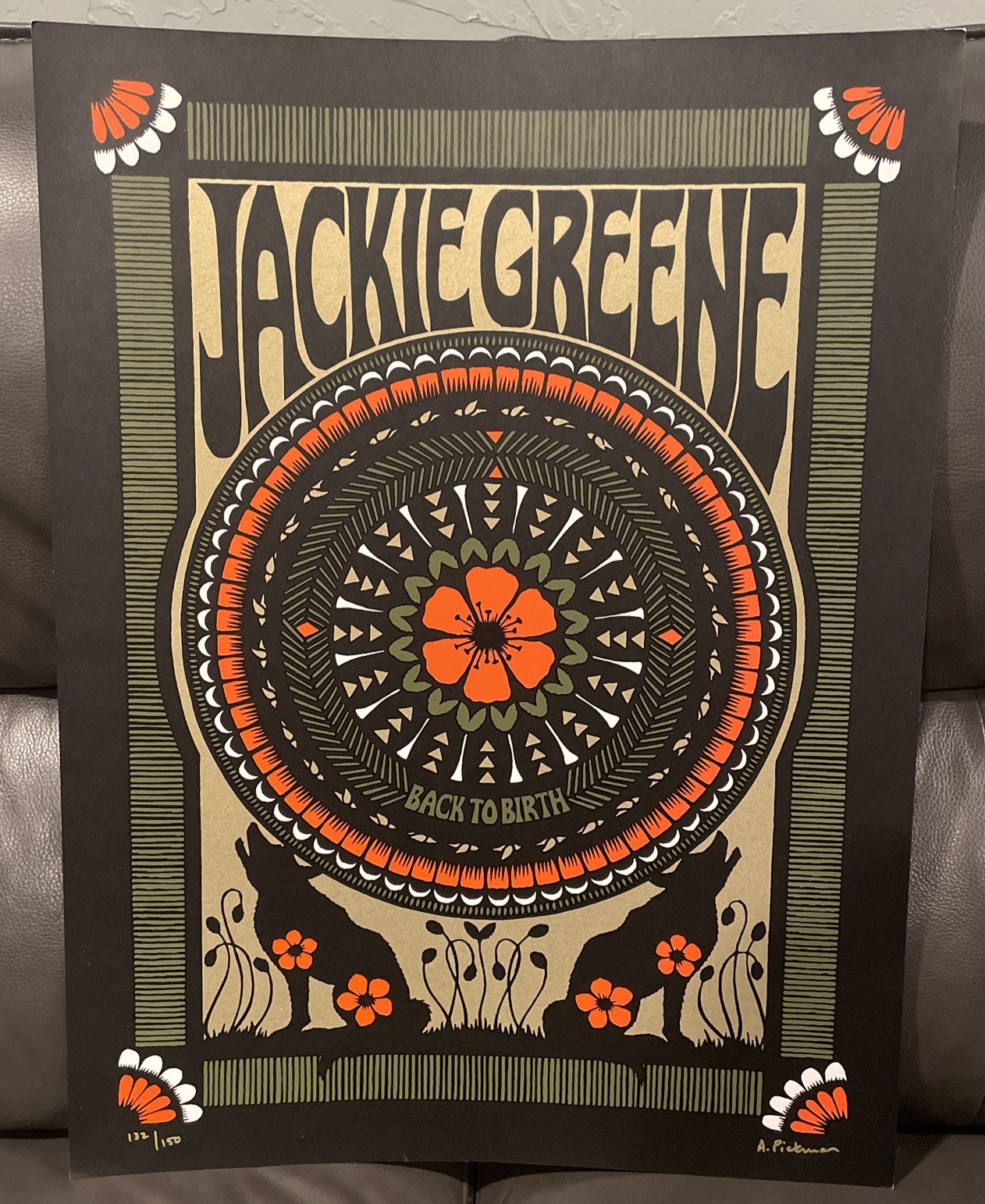RARE Jackie Greene Back To Birth Angie Pickman Print 150 Signed Art Poster 24×18