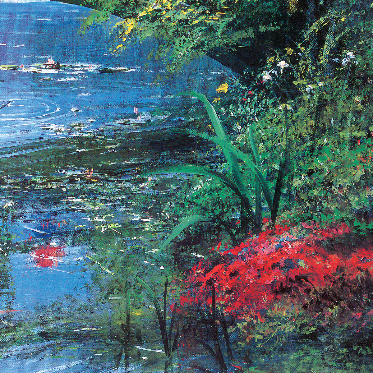 32W”x21H” REFLECTIONS OF A FRIENDSHIP by PETER ELLENSHAW – WINNIE POOH CANVAS