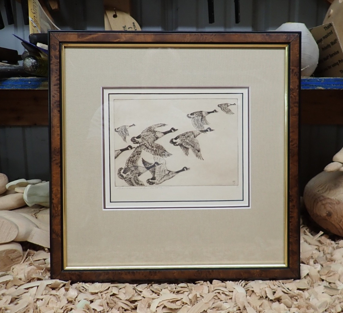 Benson B. Moore (1882-1974) Etching Canadian Geese