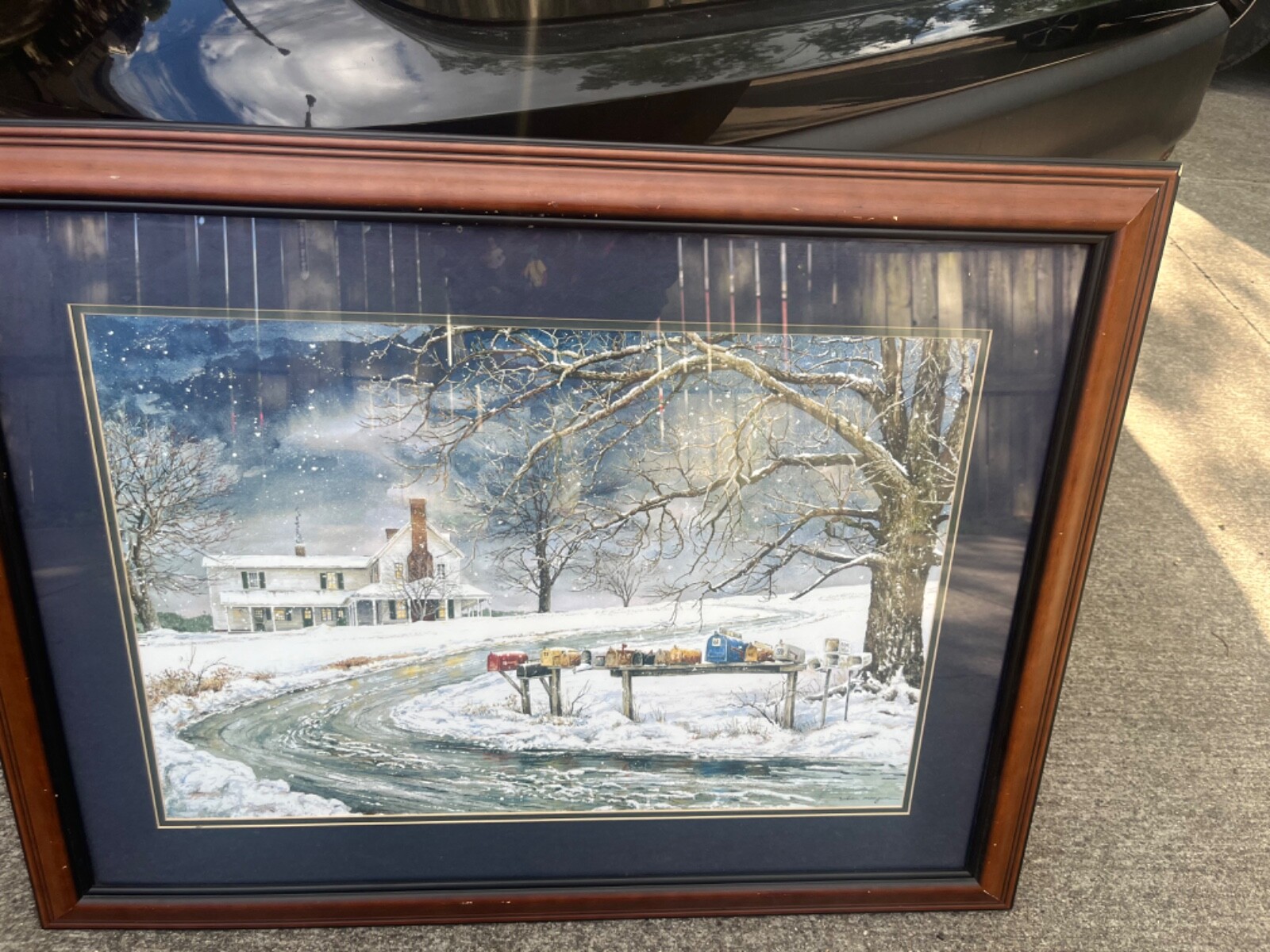 William Mangum Print “Silent Watch” framed, 37 in width by 28 in height