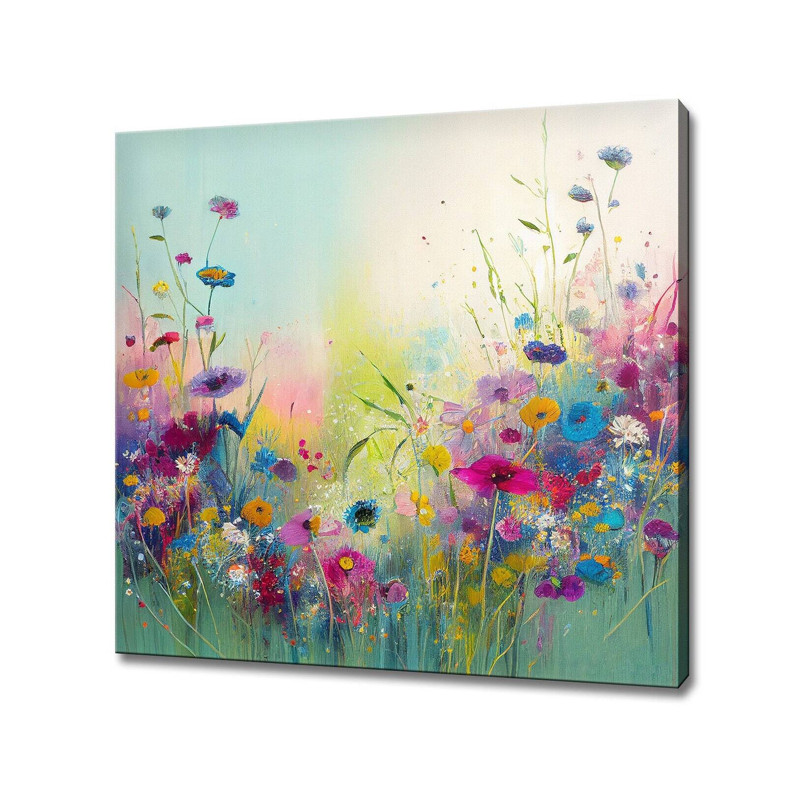 Wildflowers Canvas Art Print | Botanical Floral Picture | Wall Hanging