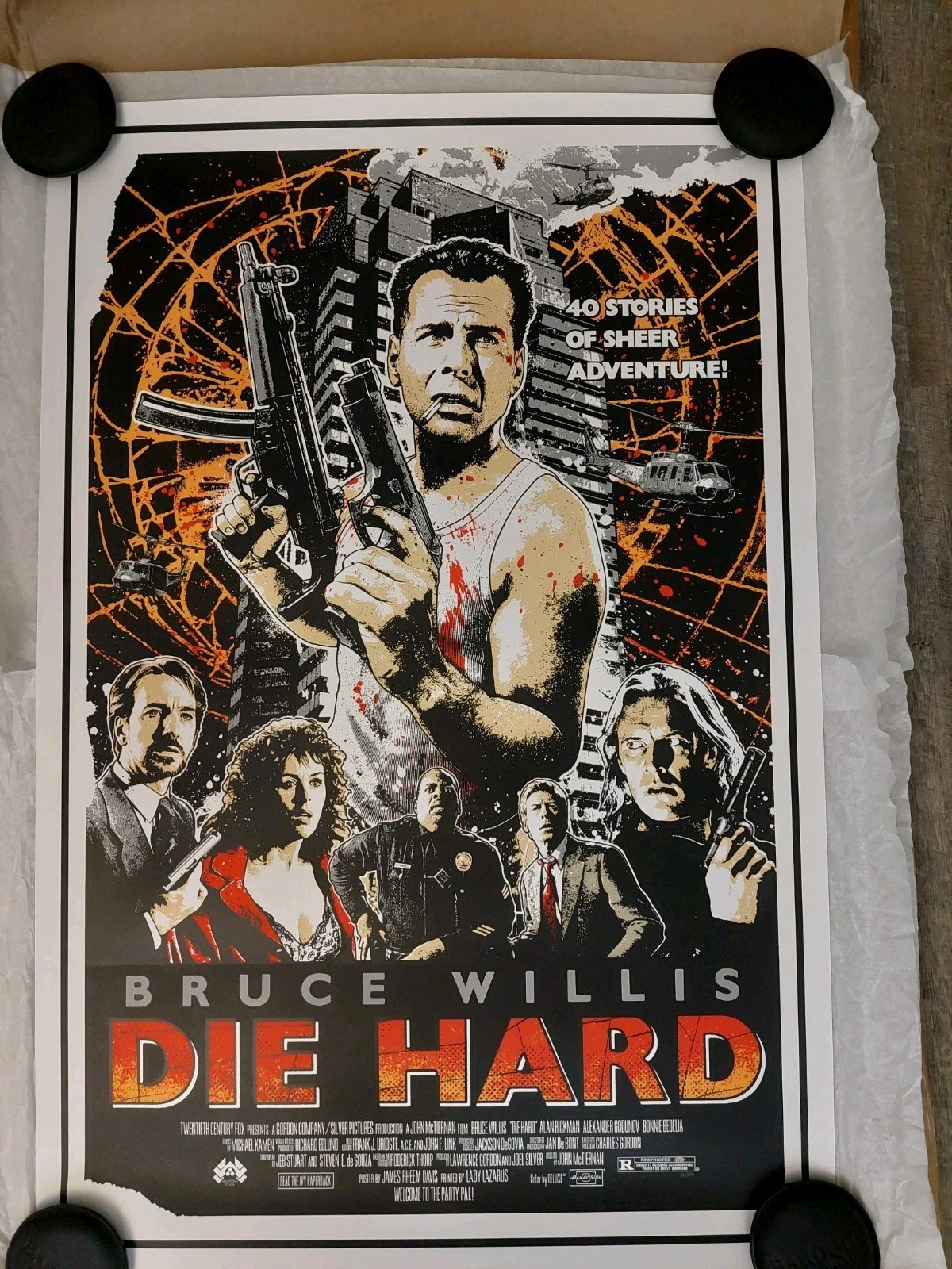 Die Hard Poster By James Rheem Davis Ltd Edition Print Like Mondo