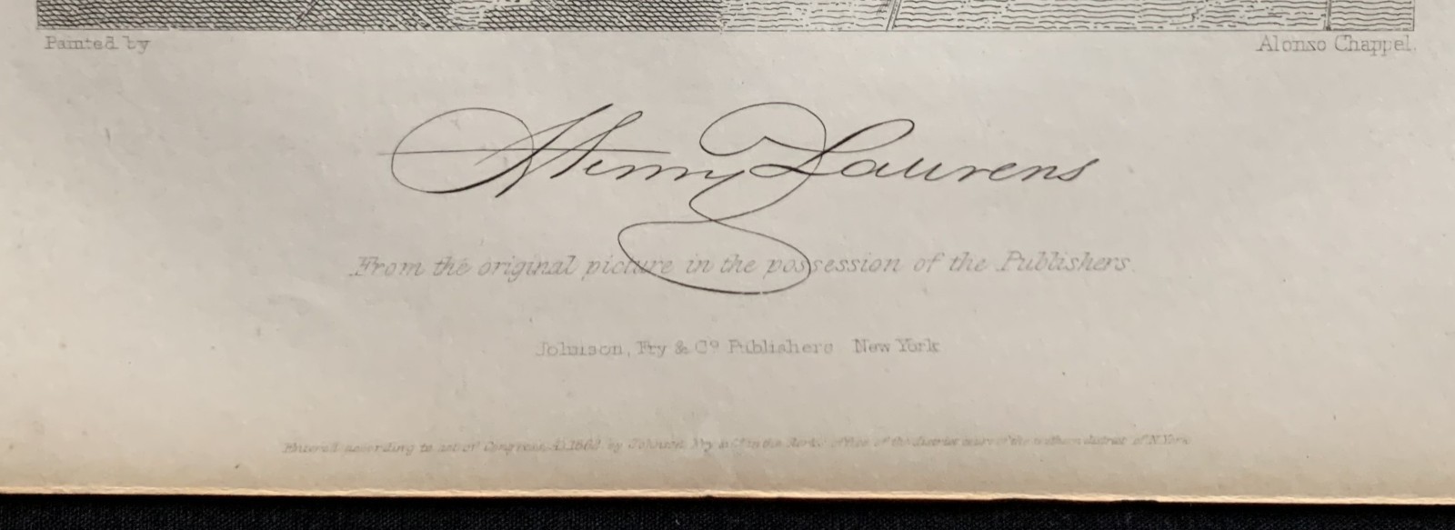 steel engraving Laurens Henry Charles Town, South Carolina #1 US America 250
