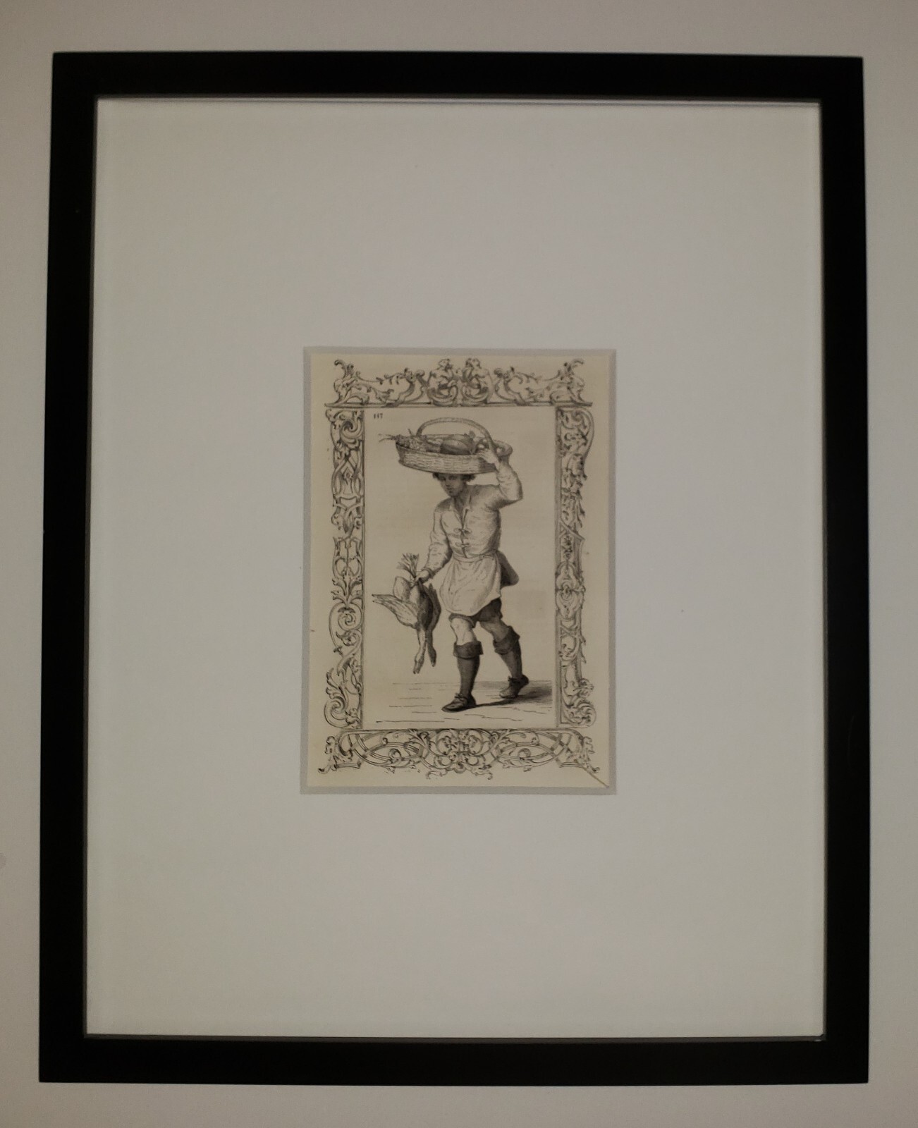 Albert RACINET Original 1850 Engraving African Servant H. Catenacci & E.F. Huyot