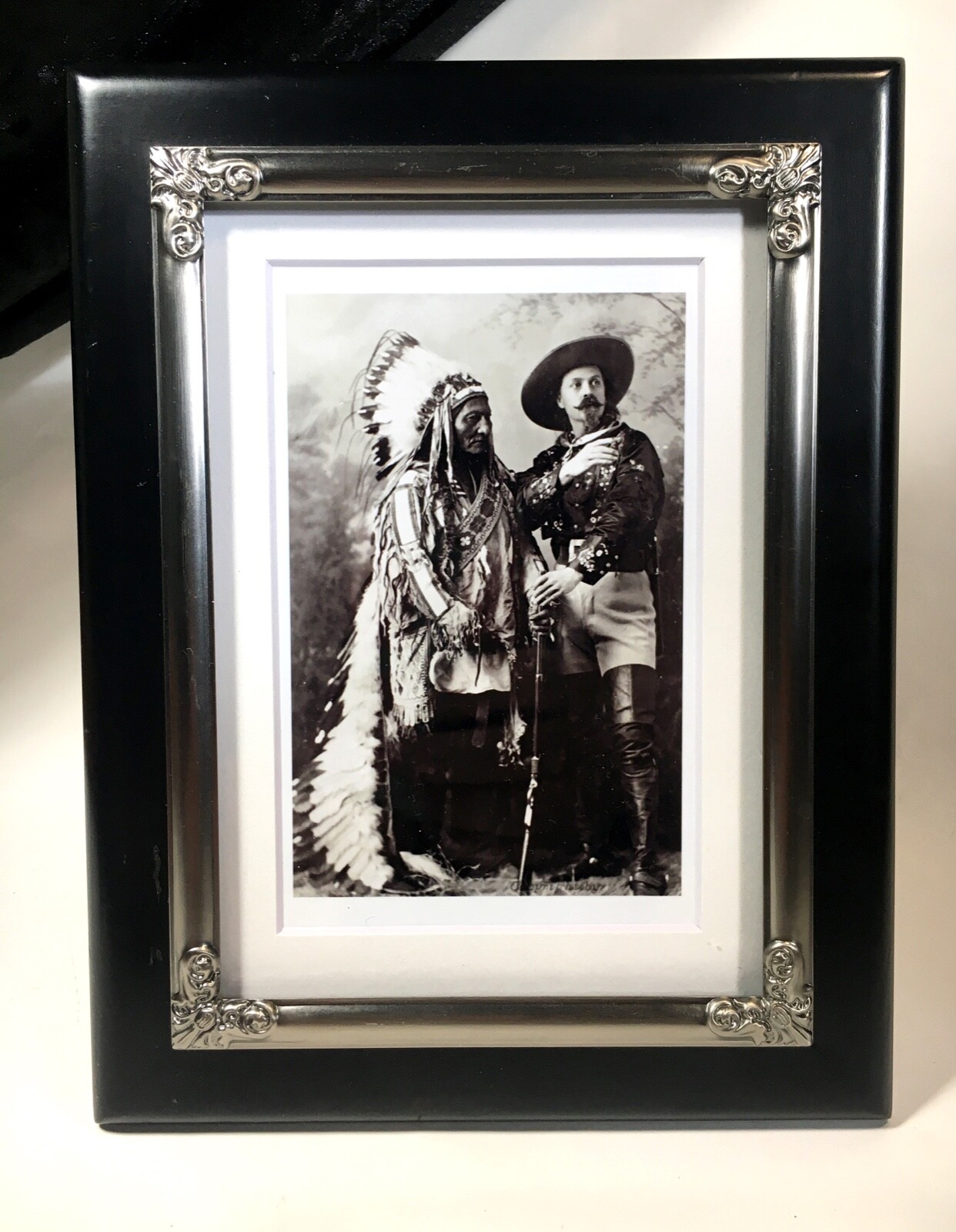 Western Photo Print Cowboy Buffalo Bill Sitting Bull Native American Indian