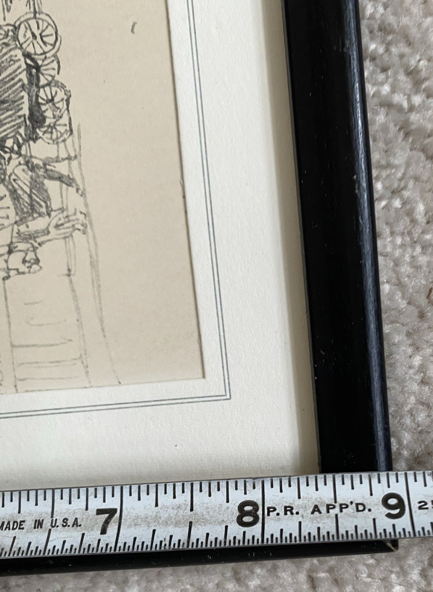 Framed Print Staples Inn Holborn London 9 in x 11 in Dated 25-11-61 Non-glare