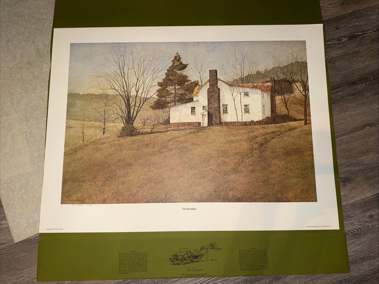 Robert B Dance Limited Edition Lithograph Print Signed And Numbered 1977