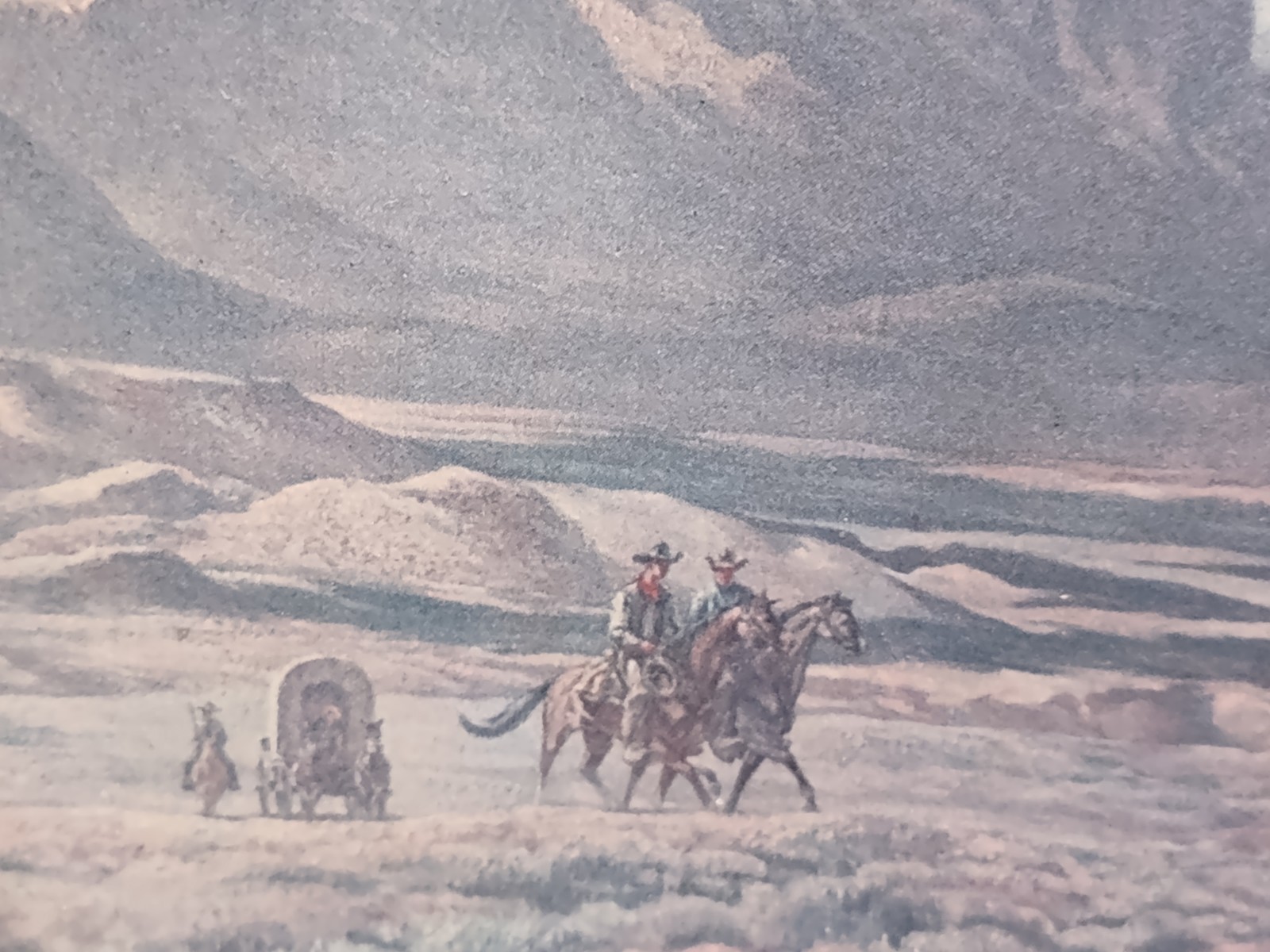Ton Lea “Ranger Escort West of the Pecos” Framed Western Realism Print 1965