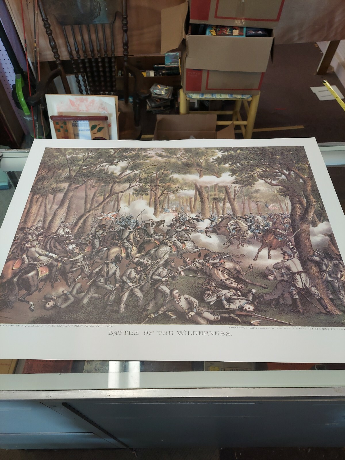 Battle Of The Wilderness Kurz And Allison Paper Print