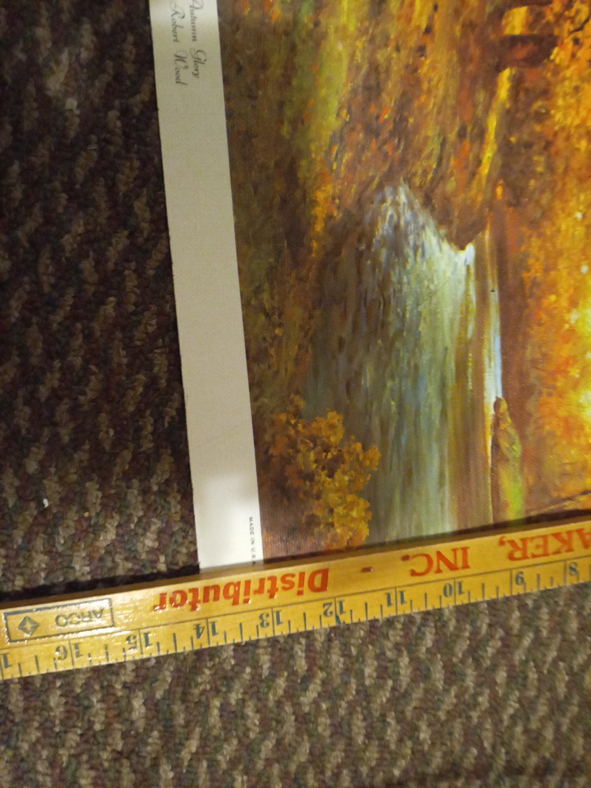 Robert Wood “Autumn Glory” Litho Art Print #211 18″x14″ Canvas USA D.A.C NY.