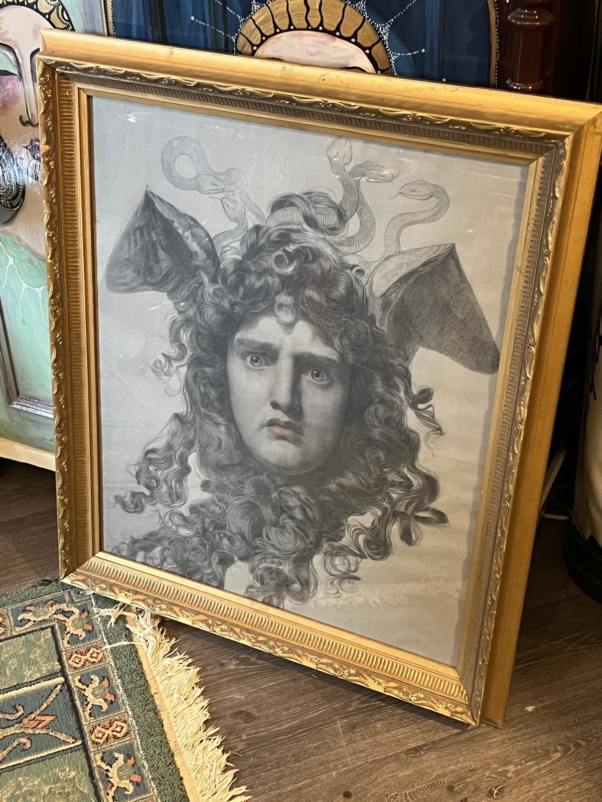 Vintage Mythological Medusa Print