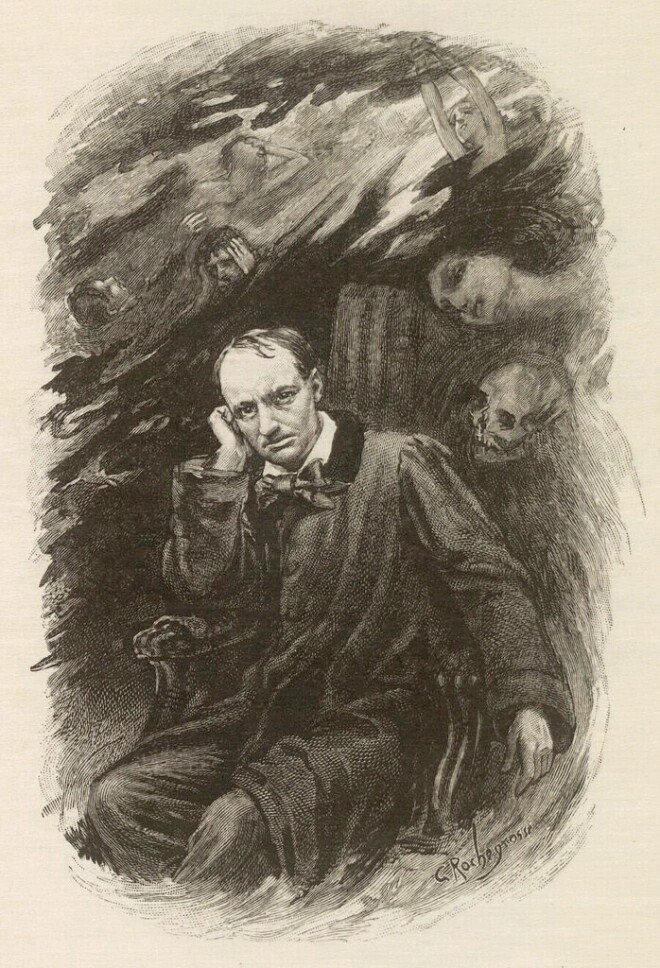 Georges Rochegrosse Charles Baudelaire 1905 17″x 22″ Archival Art Print