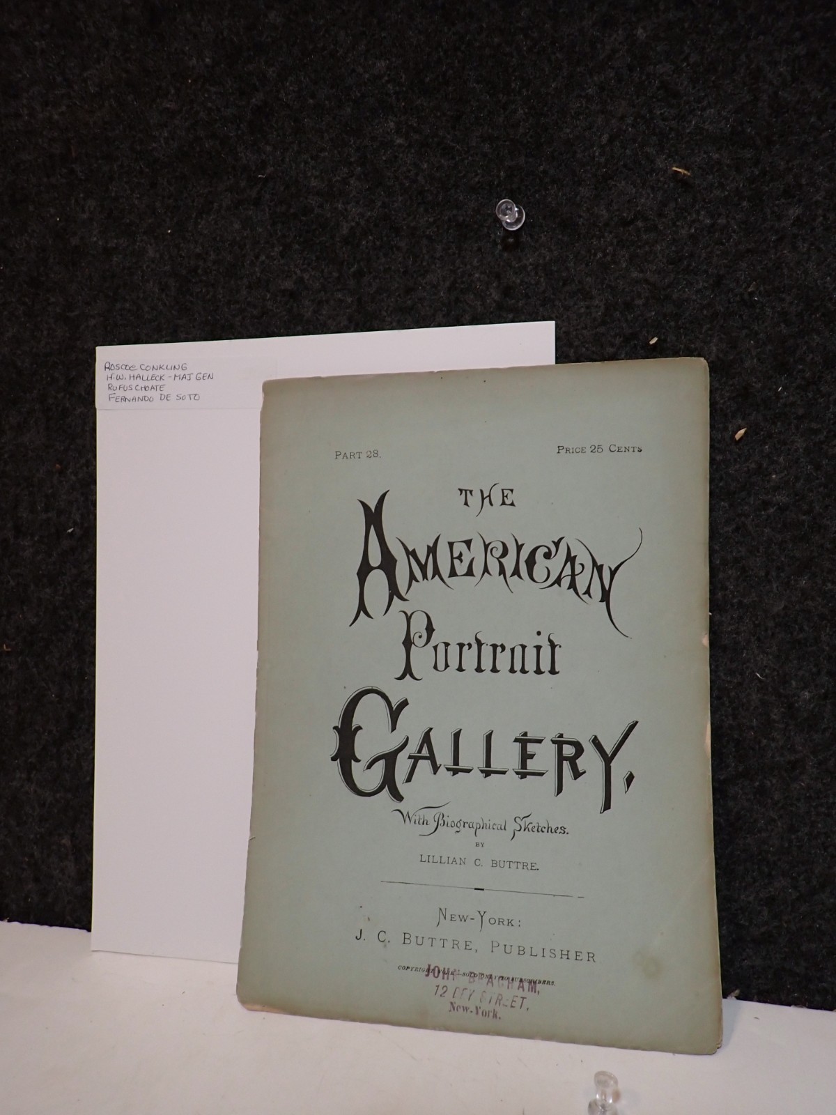 1870’s The American Portrait Gallery 4 ENGRAVINGS published by J. C. Buttre 28