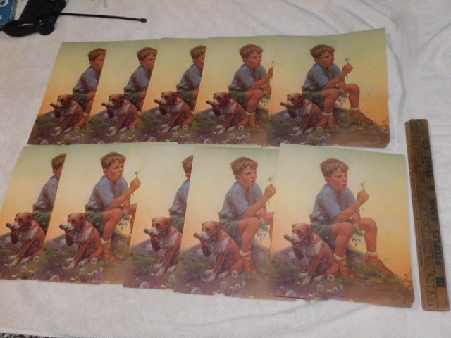 LOT OF 10 – THE SAME – VERY GOOD PUPPY LOVE PRINTS – WITH A NAME