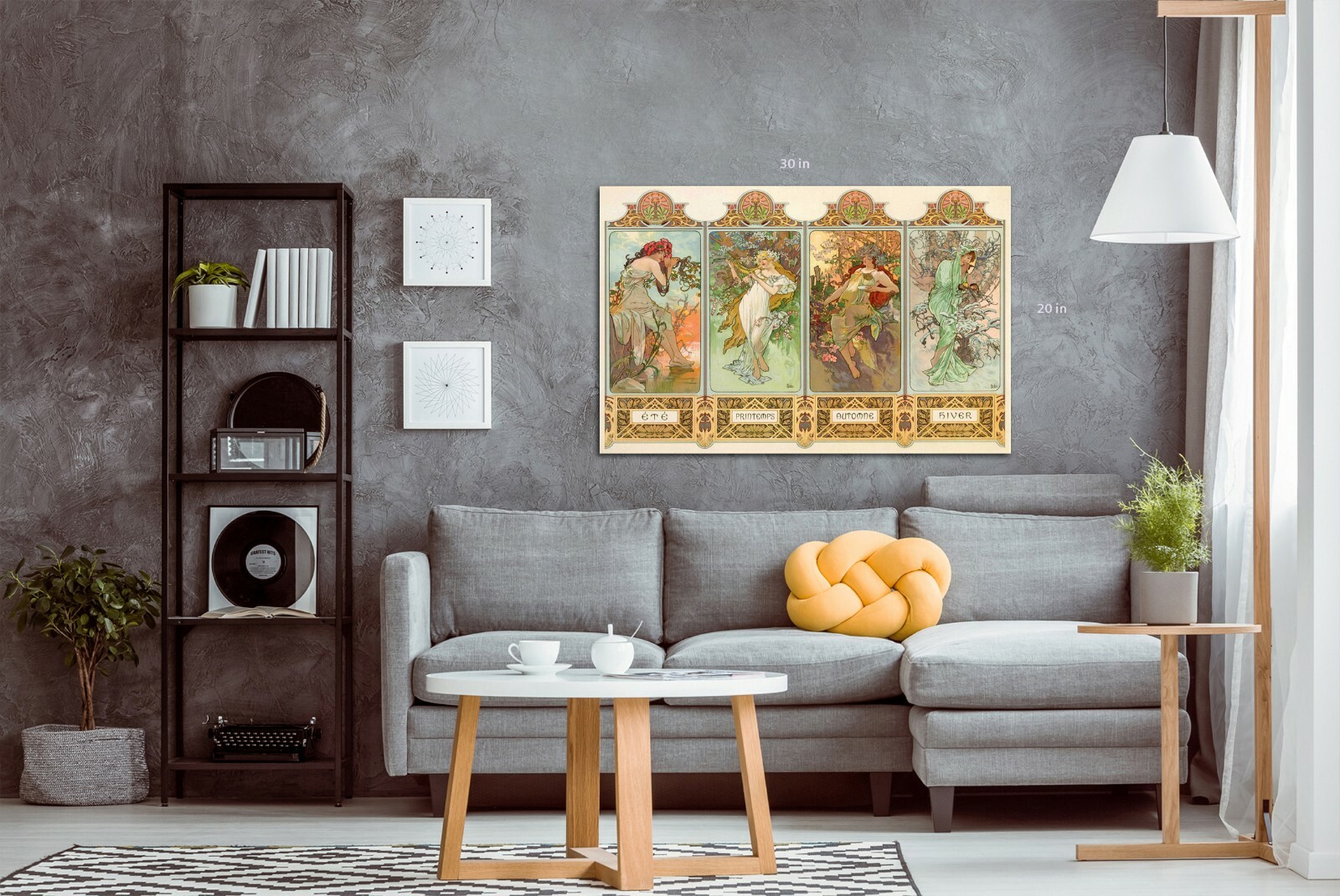 Alphonse Mucha The Four Seasons Canvas Wall Art Picture Print