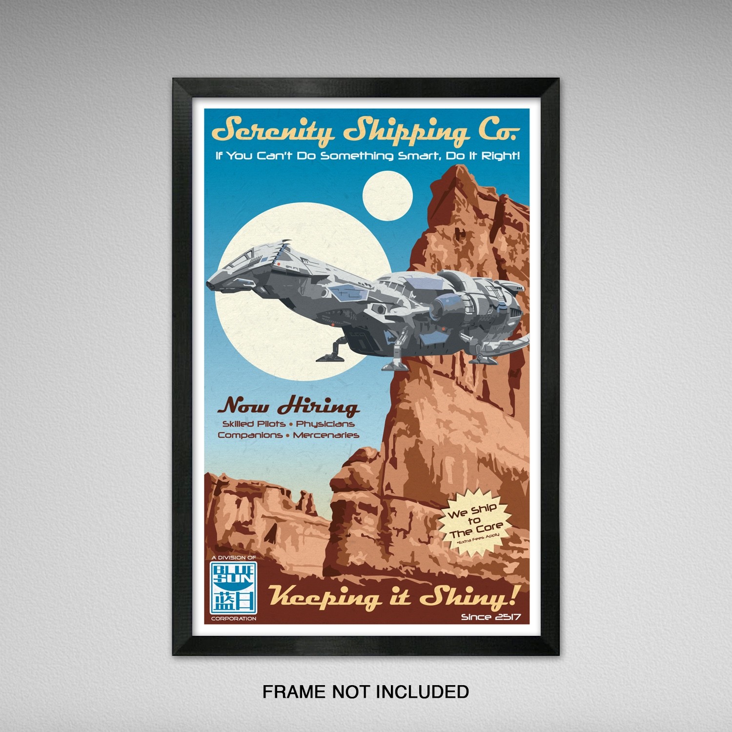 Serenity Shipping Company – Advertisement Poster – 11×17 inches