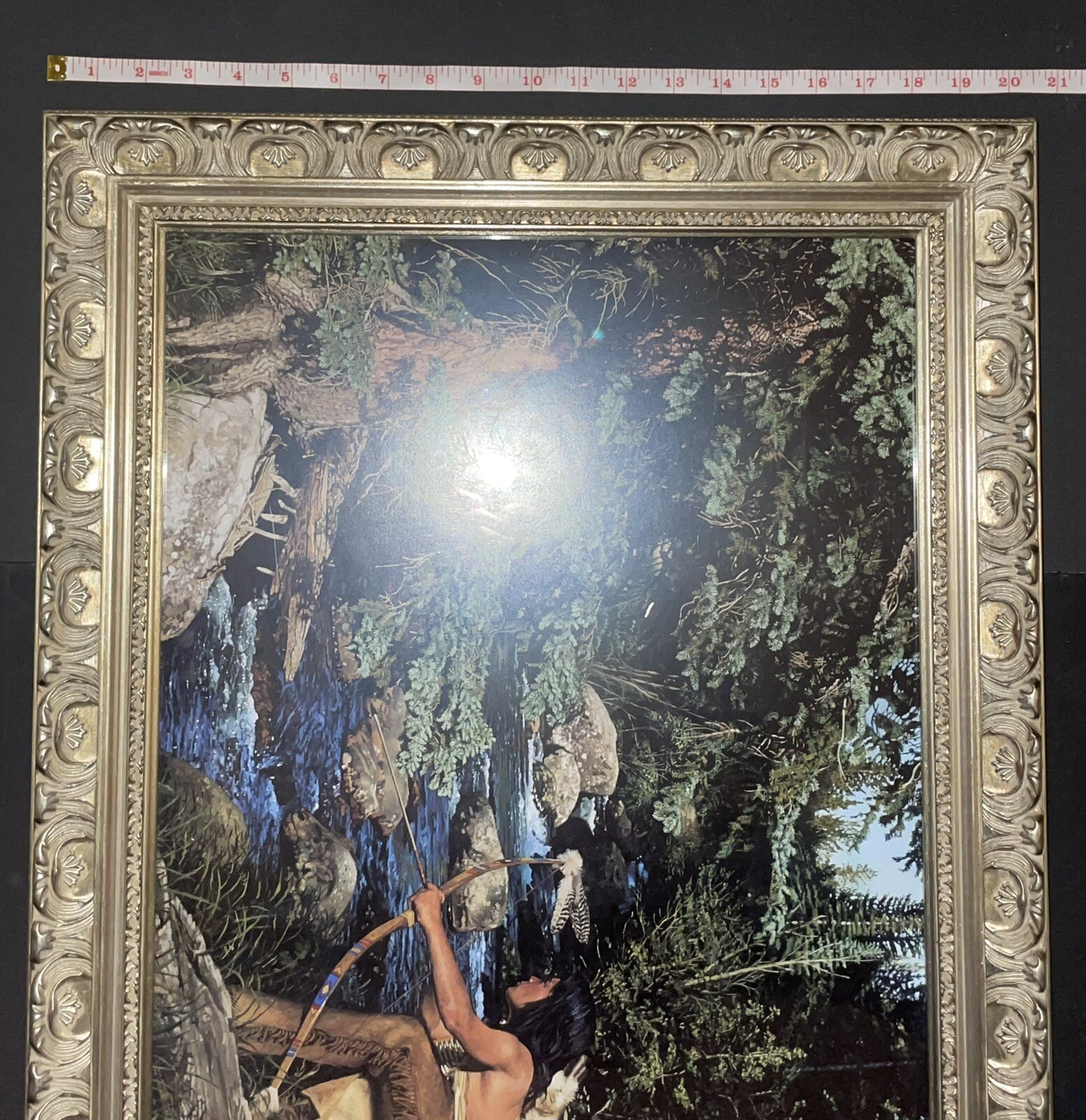 Custom Framed Native American Print -School Days By Craig Tennant.