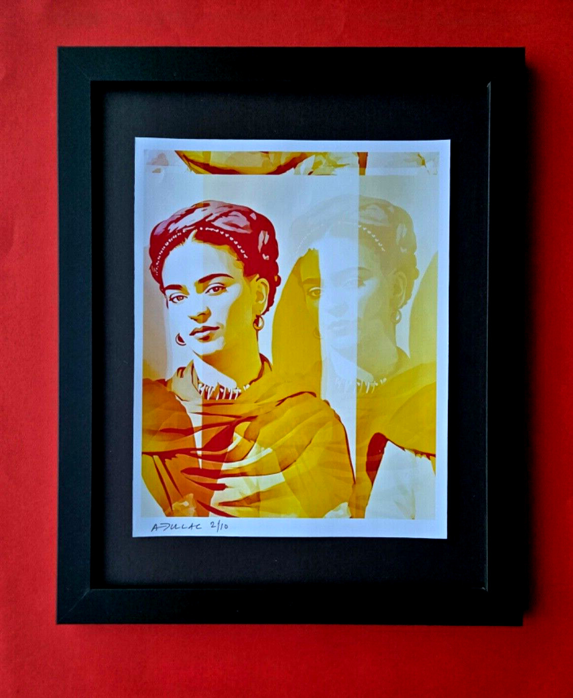 ALEXANDER DULAC | YELLOW FRIDA Hand Signed Authentic Edition of 10 COA