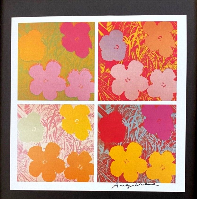 Andy Warhol Vintage 1984 Signed Print Framed Pop Art Collector Artwork Piece