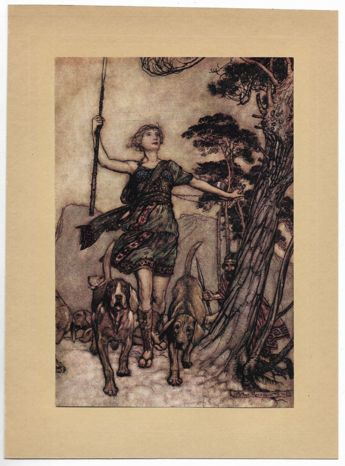1914 ARTHUR RACKHAM Art Nouveau Fantasy ANTIQUE PRINT Midsummer-Night’s Dream