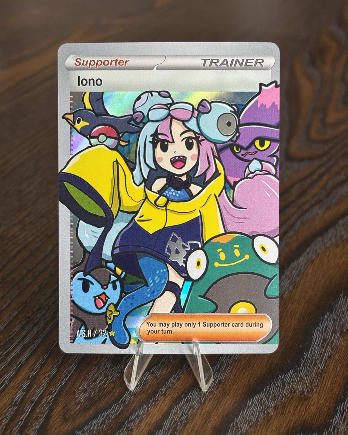 Iono After Skool Hobby Generation One Custom Trading Card #32 Fan Art Non-TCG