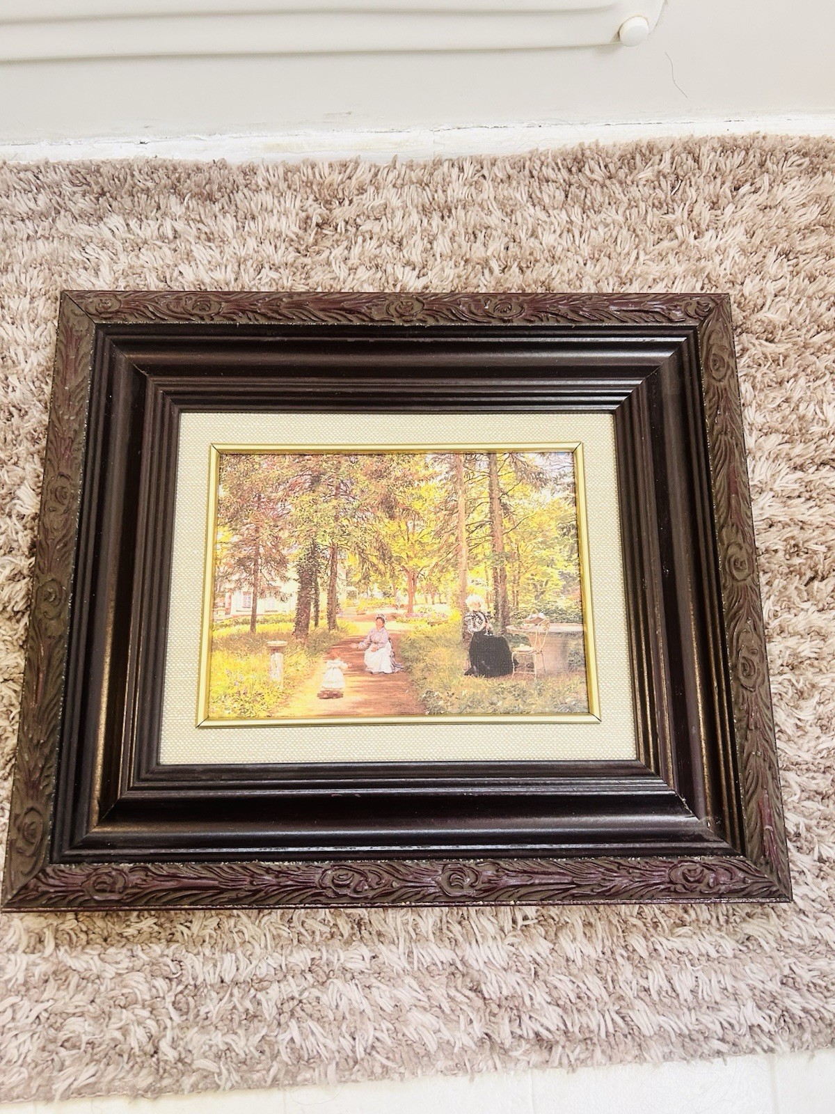 Vintage First Steps by M. F. Firmin Girard (1838-1901) Antique Lithograph Print
