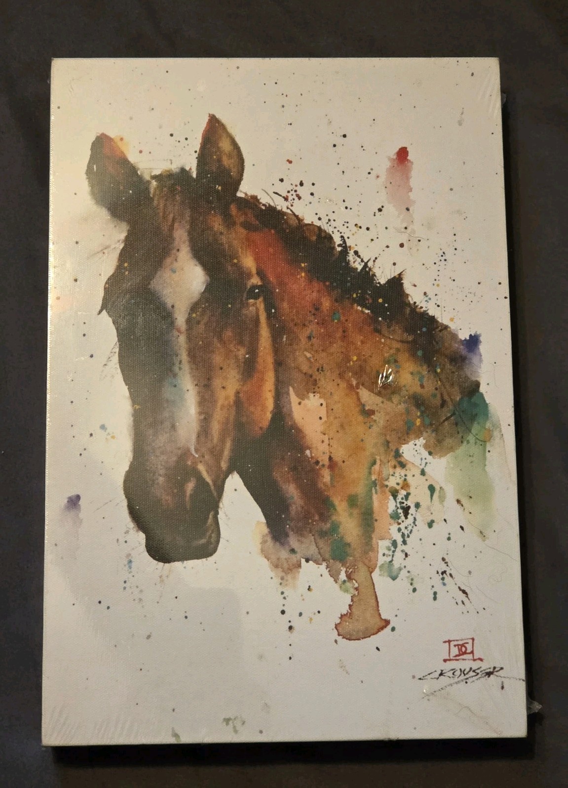 Dean Crouser Watercolor Art Collection Horse Head Print Big Sky Carvers Sealed