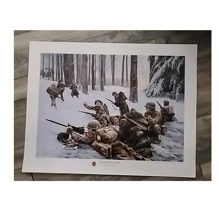 Don Stivers Print The Desperate Hours Limited Edition Signed Military WWII 1994