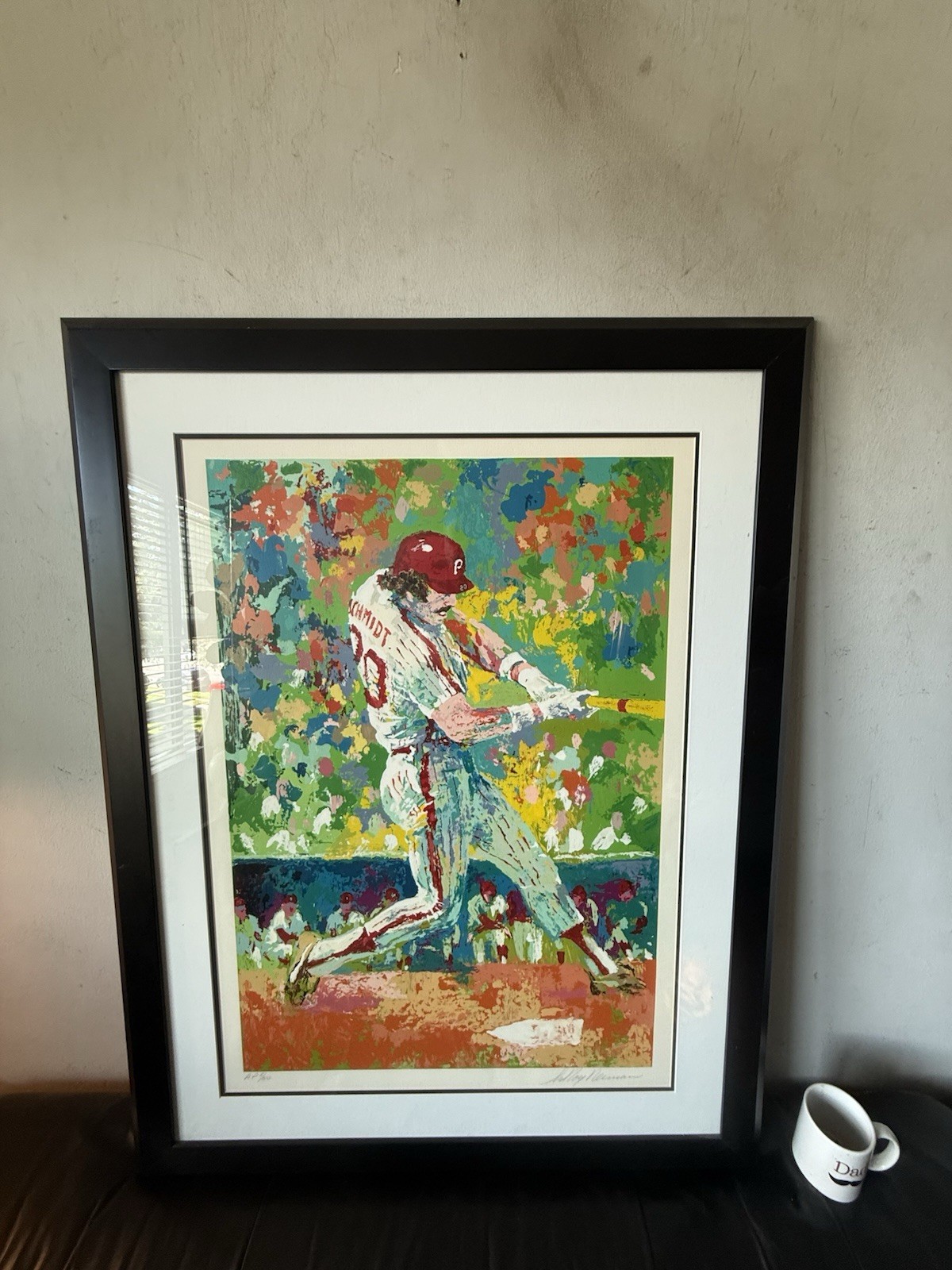 LEROY NEIMAN VINTAGE MODERN ART ABSTRACT SERIGRAPH HALL OF FAME MIKE SCHMIDT