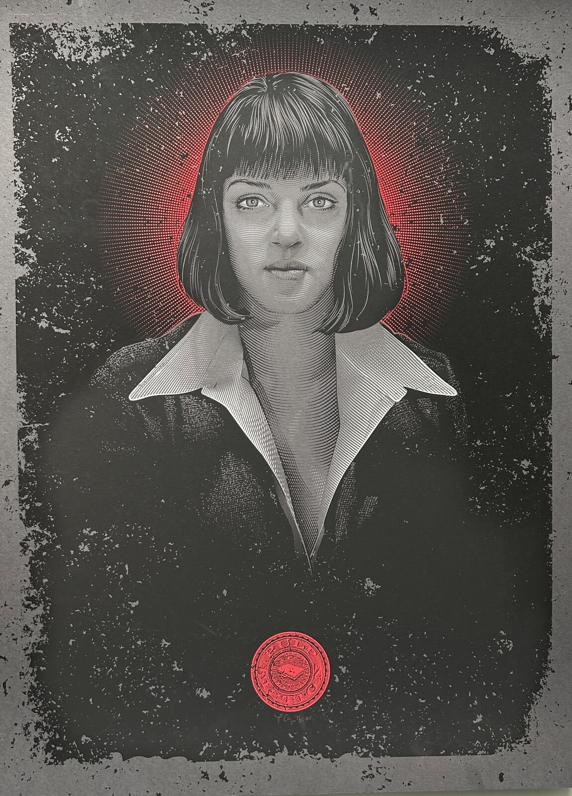 Pulp Fiction Portrait of Wallace by Tracie Ching AP 2016