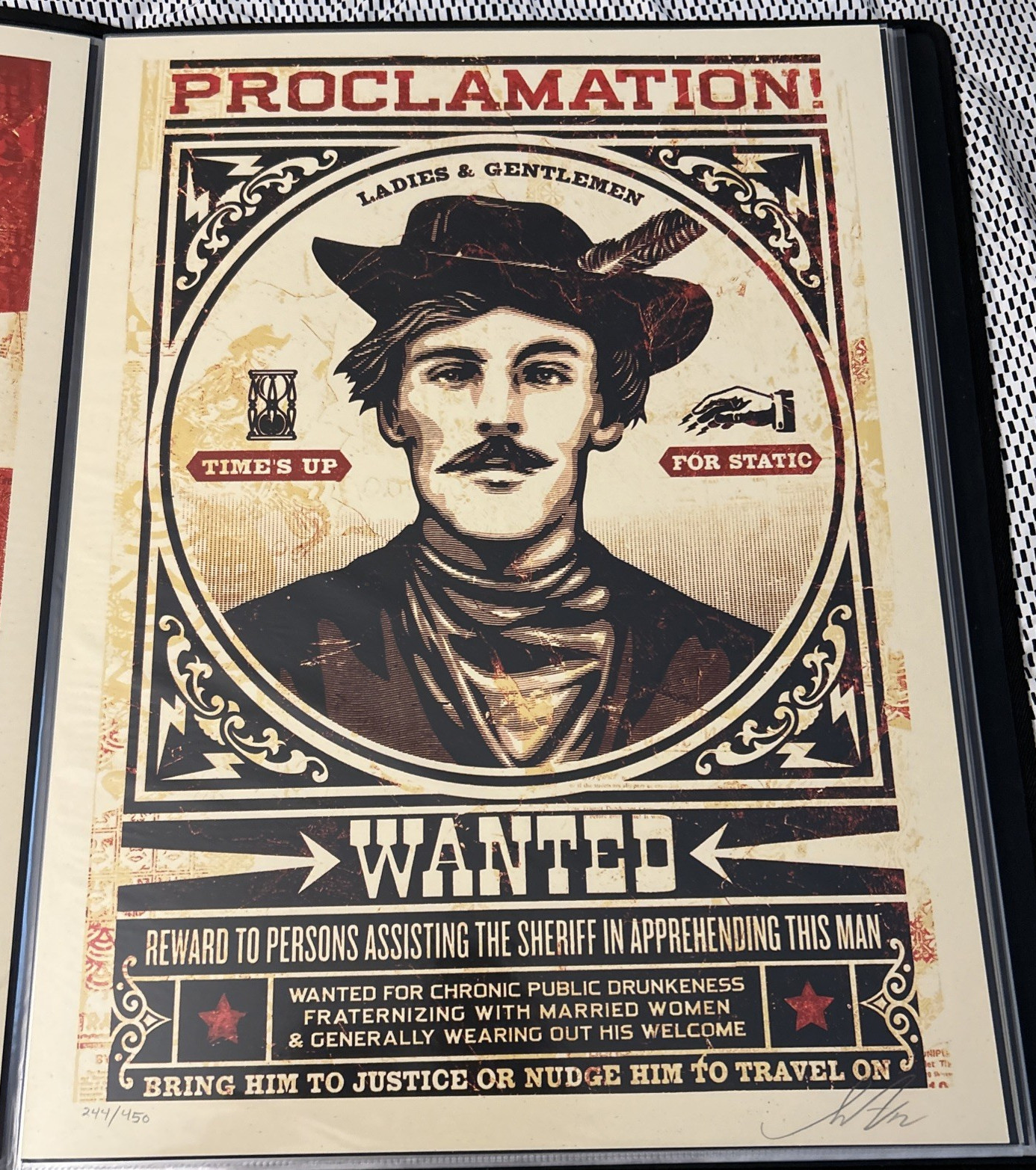Shepard Fairey / Obey Giant Travel On Proclamation Screen Print S/N Signed 2012