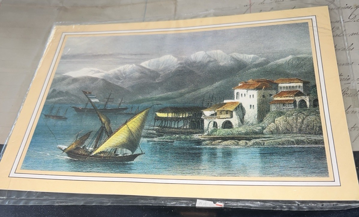 See Photos. 1886 Bay Of Beirut. Fine Original Antique Print By Charles Wilson.