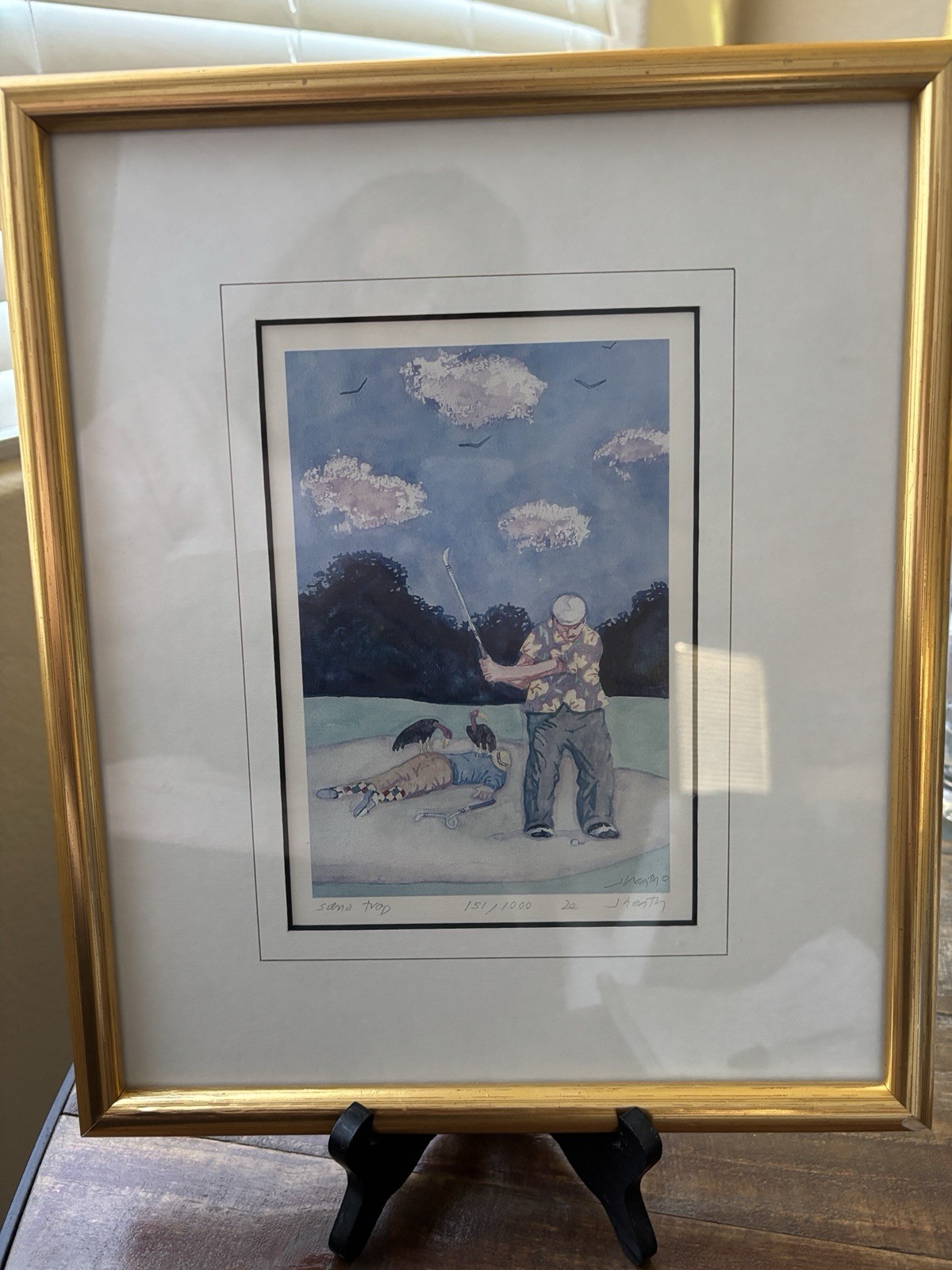 VTG Ltd Signed Lithograph Sand Trap Jonathan Heath 151/1000 13in L x 10 3/4 W