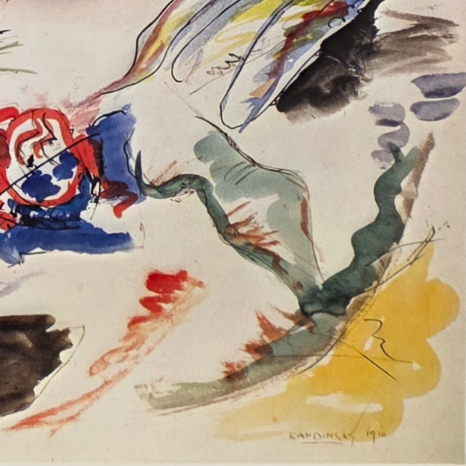 WASSILY KANDINSKY First Abstract Plate Signed Framed Abstract Art Print