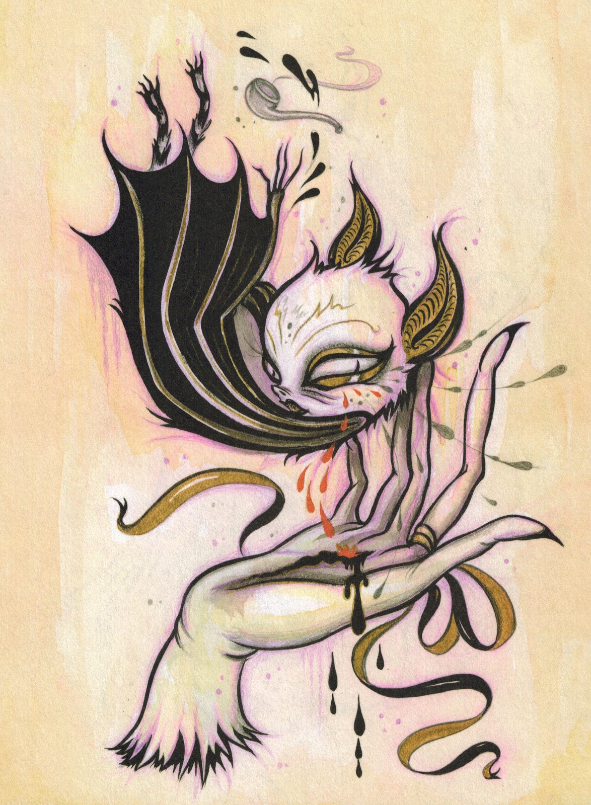 Camille Rose Garcia 7×9 Works on Paper: Frame it
