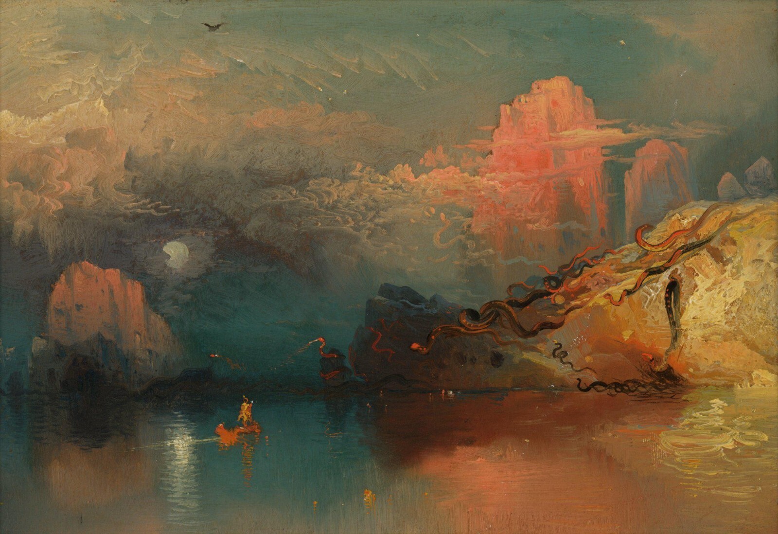 Hiawatha and the Great Sea Serpent By Thomas Moran – Quality Print – FRAME ME