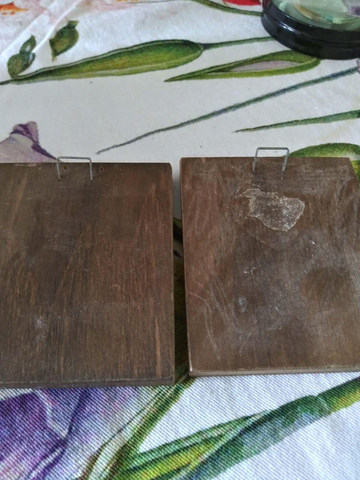 Two Vintage Mini Prints On Wood Laminated By Sir Joshua Reynolds 3″25 X 2.75″