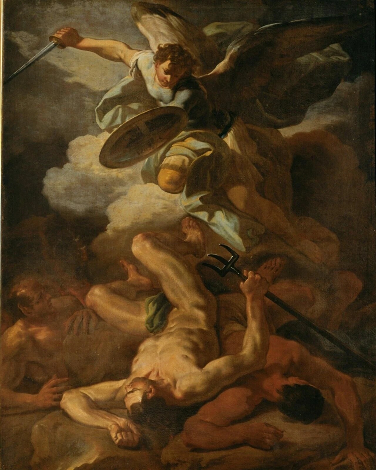 Catholic print ARCHANGEL MICHAEL vintage art print Home Decor antique painting