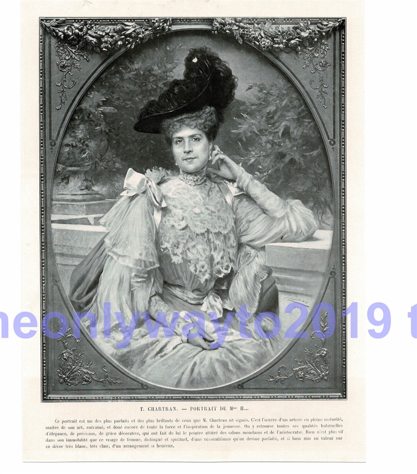 Portrait de Mme H, Chartran, Book Illustration (Print), c1903