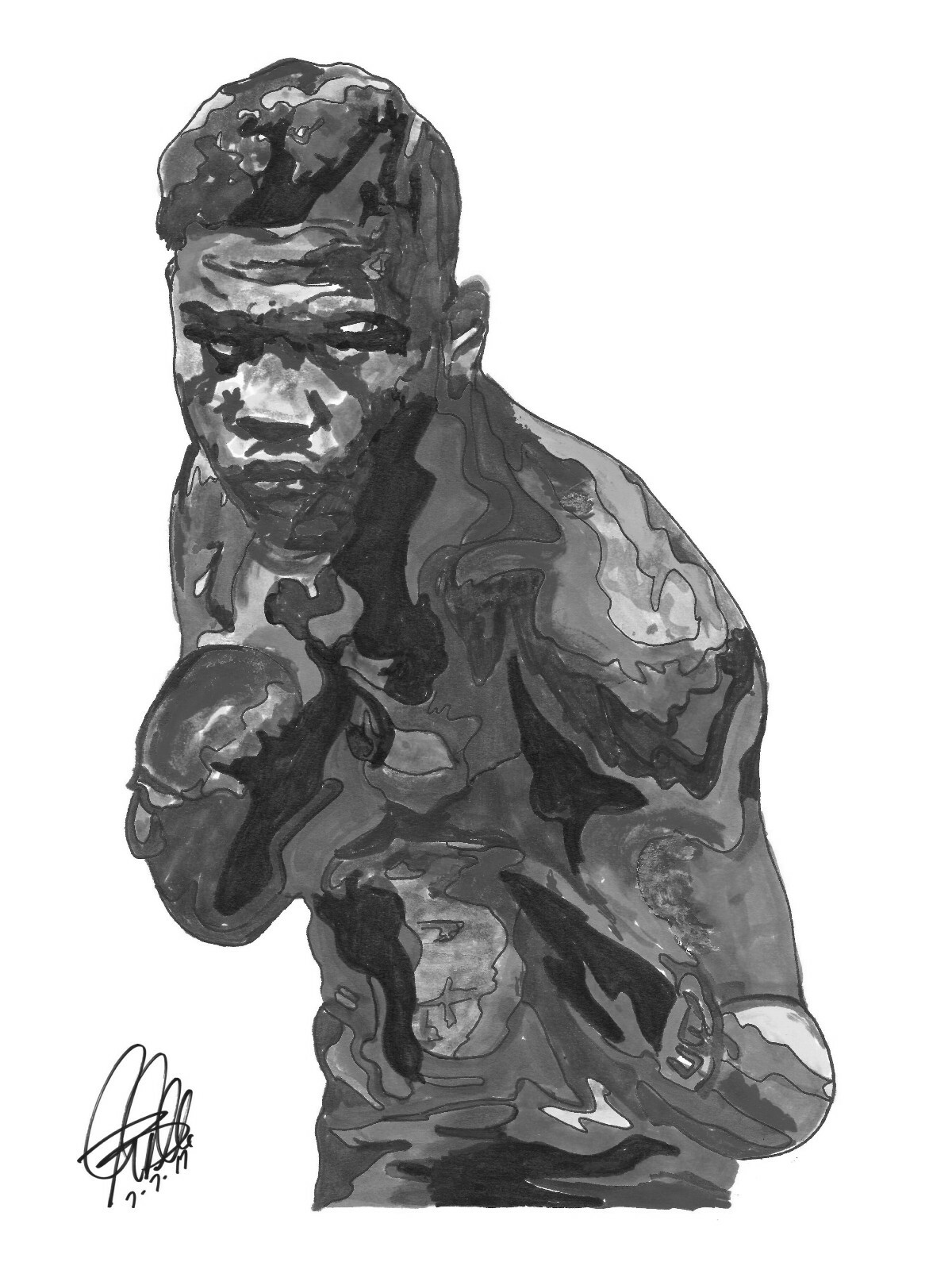 Joe Louis World Heavyweight Boxing Sports Poster Print Wall Art 8.5×11
