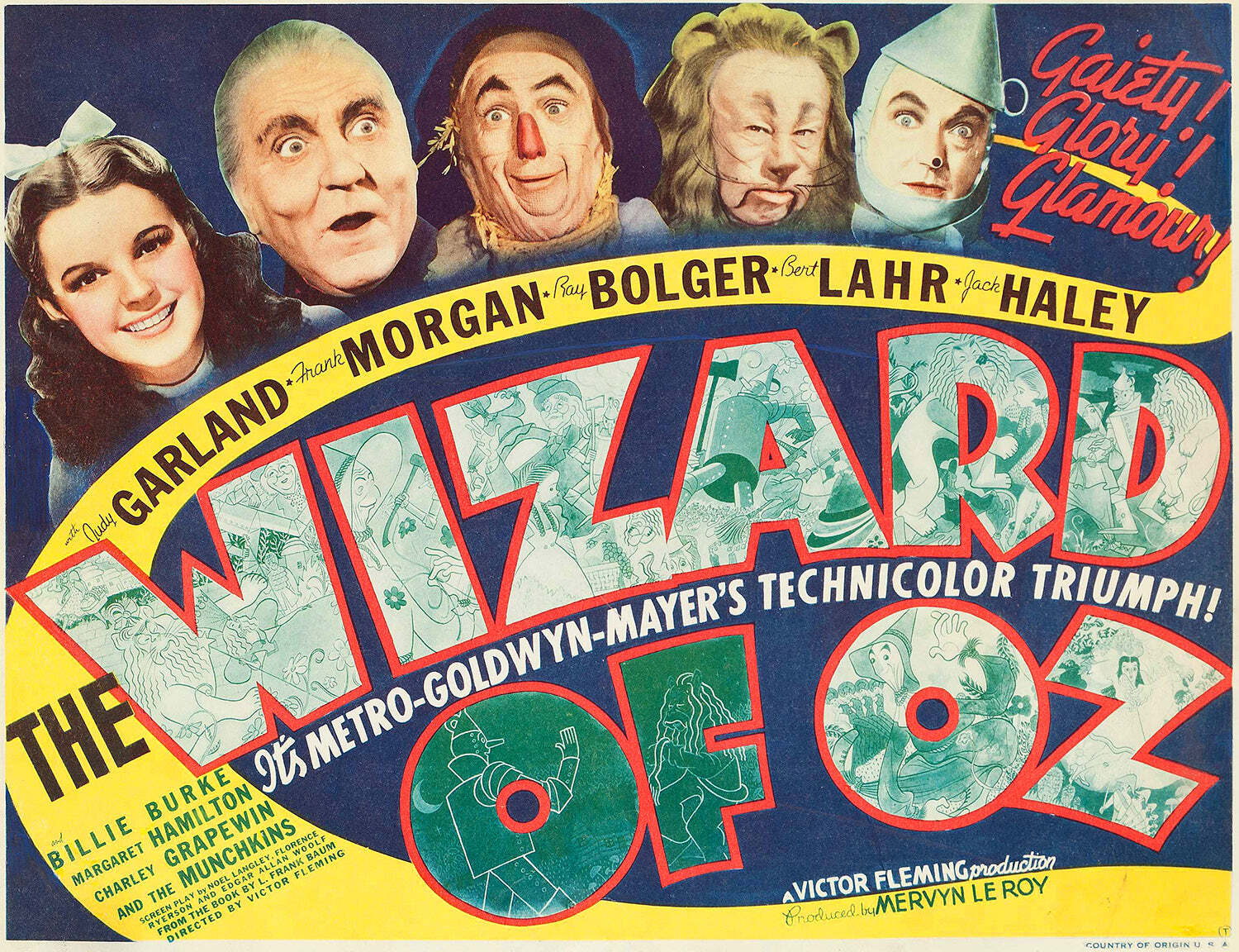 The Wizard of Oz Vintage Movie Poster – 12×18