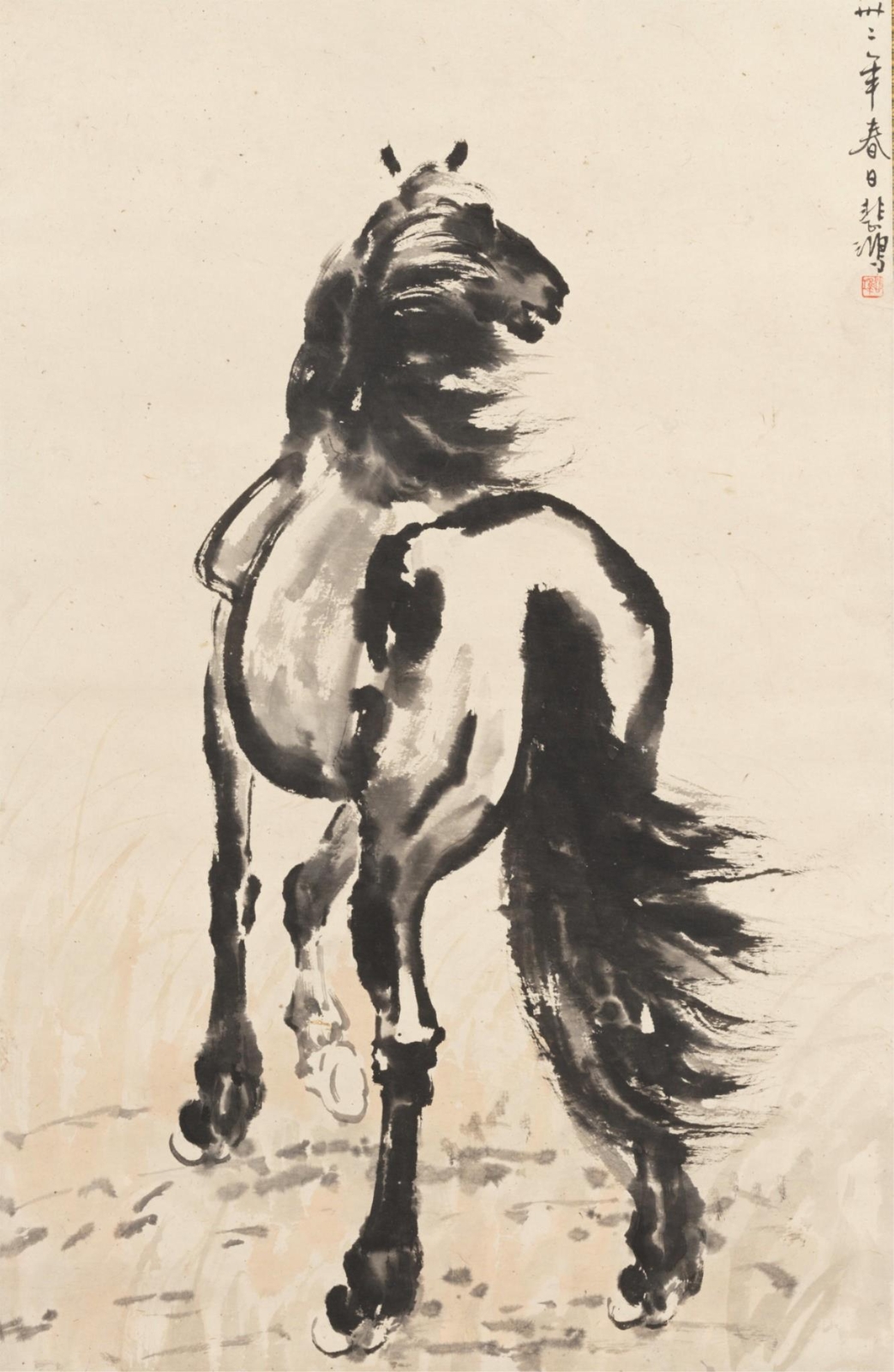 Xu Beihong Horse 1943 17″x 22″ Archival Art Print