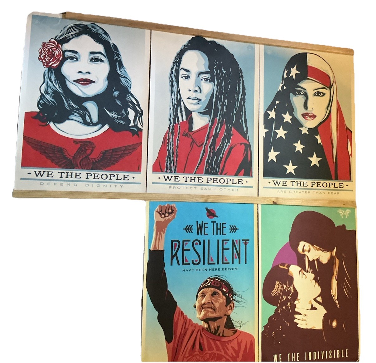 SHEPARD FAIREY WE THE PEOPLE 24×36” ART PRINT 5 POSTER SET YERENA Women Politics