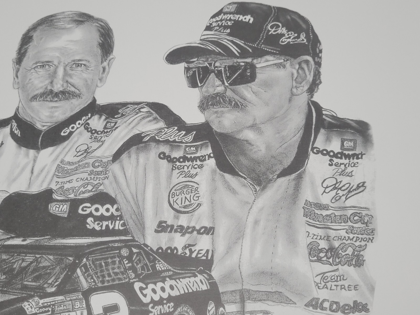 Robert S. Simon Lithograph Poster Print Dale Earnhardt Nascar HOF Legend Tribute