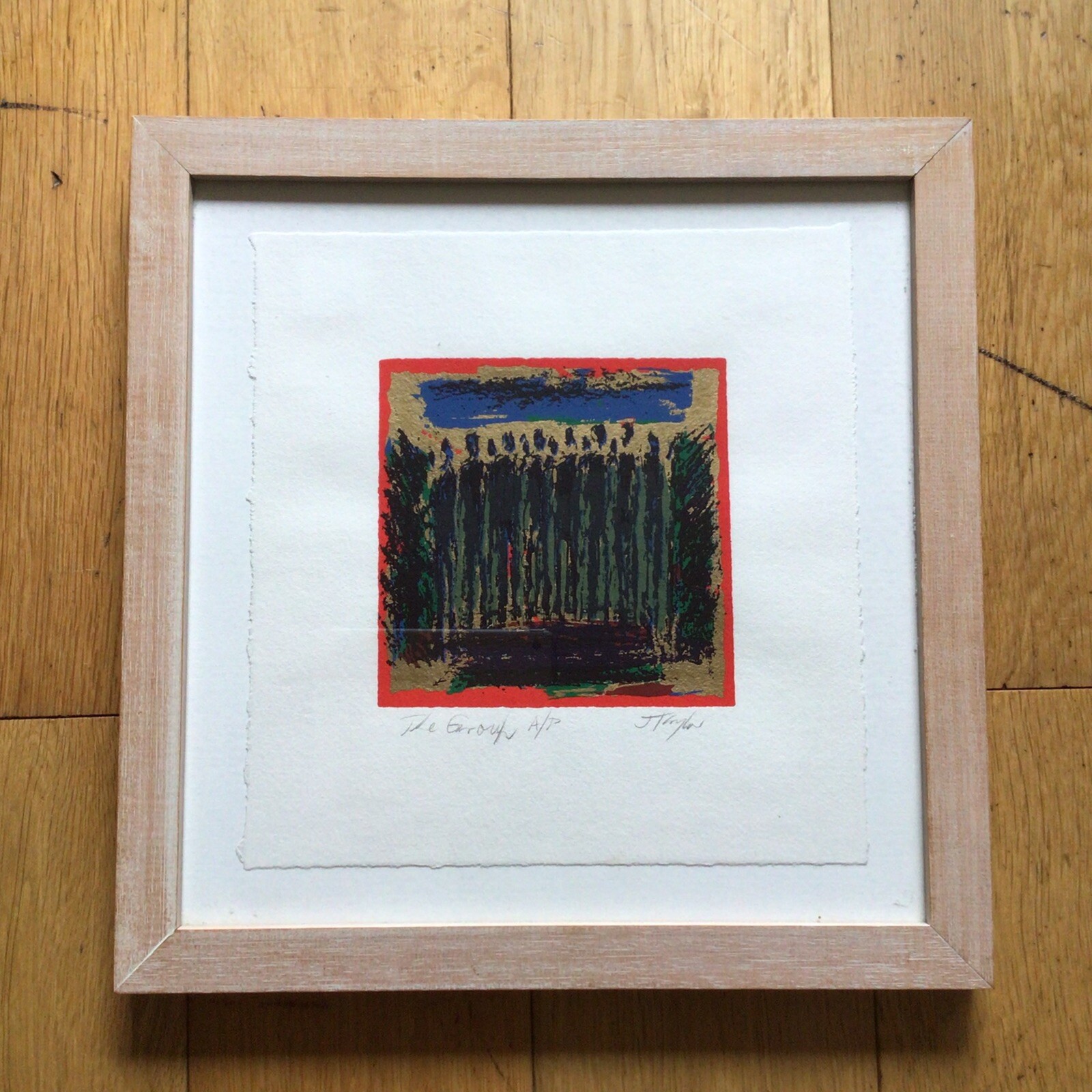 John Taylor (Scottish, b.1936) Signed Artist Proof Screen Print Titled The Group