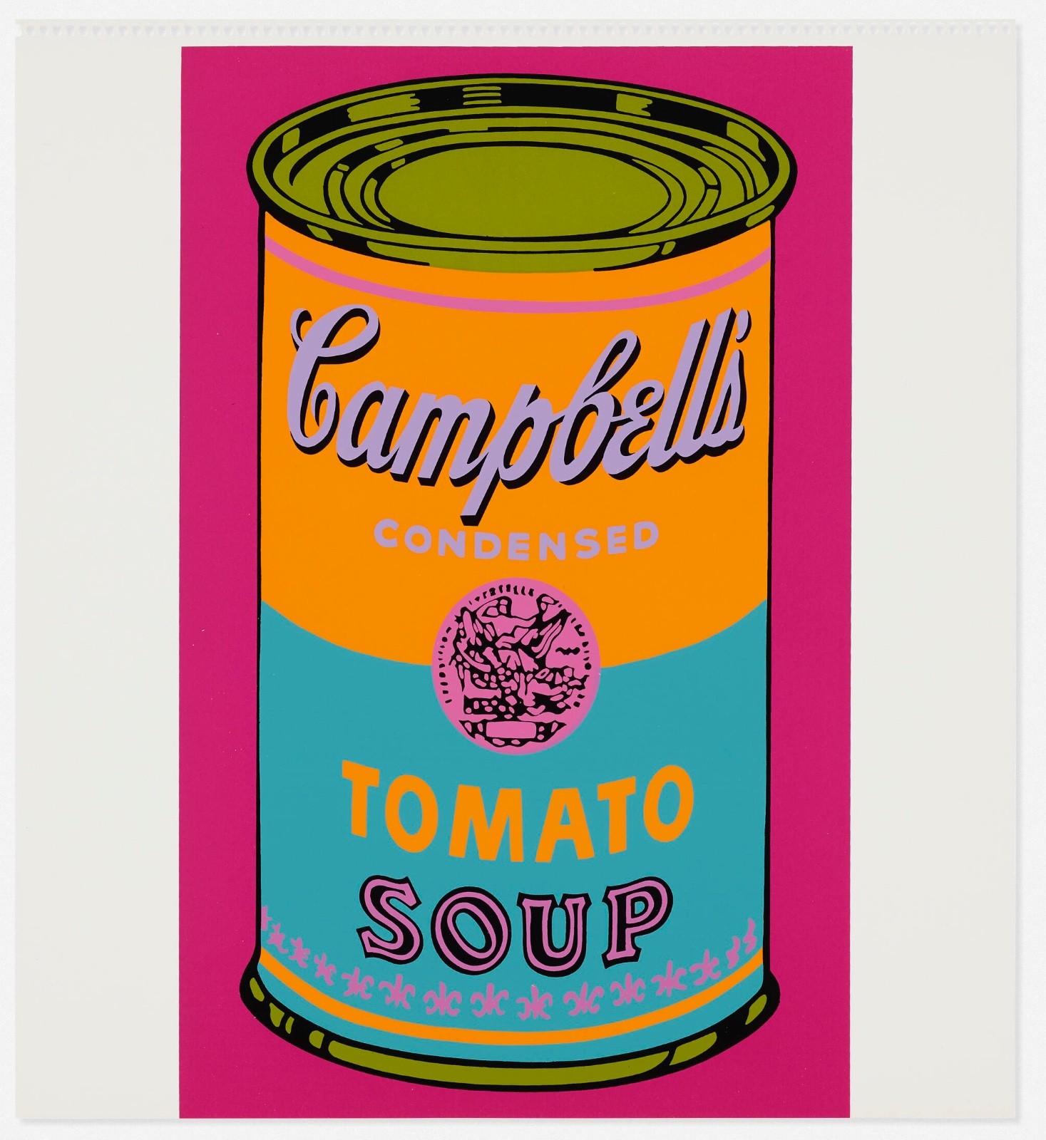 ANDY WARHOL RARE ORIGINAL 1968 CAMPBELL’S TOMATO SOUP CAN SILKSCREEN FRAMED