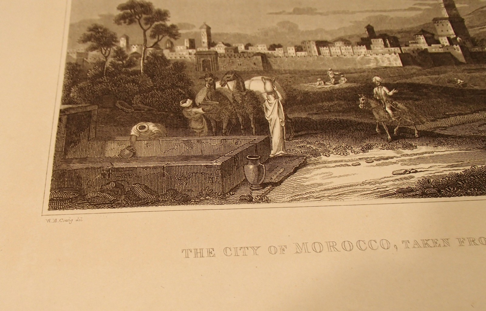 The City of Morocco Antique 1836 Lithograph Print 10.5″ x 8.5″