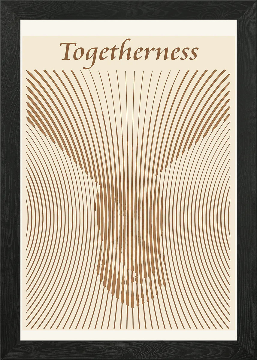 Togetherness Framed Wall Art Poster Canvas Print Picture
